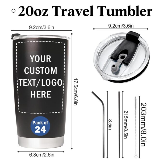 Personalized Bulk Stainless Steel Tumblers 20 oz - Image 4